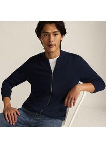 LANDS' END Merino-Cardigan mit Rei&szlig;verschluss f&uuml;r Herren, Herren, size: regular, Blau, Wolle, by Lands' End