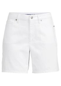 LANDS' END Soft Denim Mid Waist Jeansshorts 18 cm in Plus-Gr&ouml;&szlig;e, Damen, size: plus, Wei&szlig;, Baumwoll-Mischung, by Lands' End
