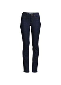 LANDS' END Straight Fit Recover Jeans Mid Waist in Plus-Gr&ouml;&szlig;e, Damen, size: plus, Blau, Elasthan/Baumwoll-Mischung/Polyester-Mischung, by Lands' End
