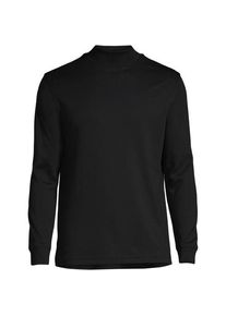 LANDS' END Supima Stehbundshirt f&uuml;r Herren, Classic Fit, Herren, size: regular, Schwarz, Baumwolle, by Lands' End