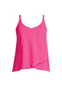 LANDS' END Tankinitop mit Tulpensaum chlorresistent f&uuml;r Damen, Damen, size: regular, Pink, Nylon-Mischung, by Lands' End