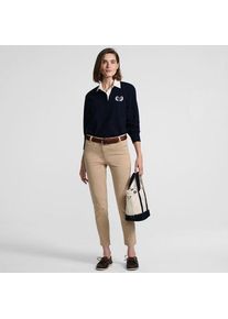 LANDS' END Slim Fit 7/8-Chinos Mid Waist f&uuml;r Damen, Damen, size: regular, Braun, Baumwolle/Lyocell (Viskose)/Baumwoll-Mischung, by Lands' End