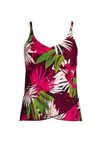 LANDS' END Tankinitop mit Tulpensaum chlorresistent f&uuml;r Damen, Damen, size: regular, Rot, Nylon-Mischung, by Lands' End