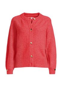 LANDS' END Wool Touch Cardigan mit Rundausschnitt f&uuml;r Damen, Damen, size: regular, Pink, Wolle/Polyester/Nylon, by Lands' End