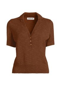 LANDS' END Polopullover mit kurzen &Auml;rmeln f&uuml;r Damen, Damen, size: regular, Orange, Polyacryl/Baumwoll-Mischung, by Lands' End