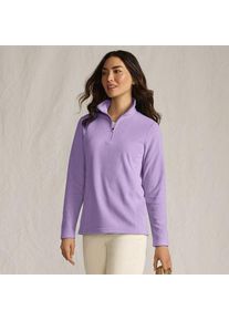 LANDS' END Anyweather Fleece-Pullover mit Rei&szlig;verschluss f&uuml;r Damen, Damen, size: regular, Lila, Polyester, by Lands' End