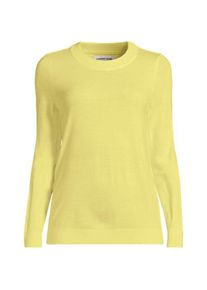 LANDS' END CashTouch Rundhalspullover f&uuml;r Damen, Damen, size: regular, Gelb, Polyacryl, by Lands' End