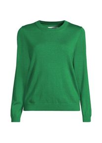 LANDS' END Merino-Pullover f&uuml;r Damen, Damen, size: regular, Gr&uuml;n, Wolle, by Lands' End