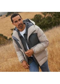 LANDS' END Daunen-Steppjacke mit Kapuze f&uuml;r Herren, Herren, size: regular, Grau, Polyester/Nylon/Daunen, by Lands' End