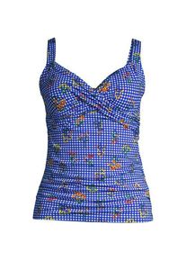 LANDS' END Tankinitop CHLORRESISTENT mit V-Ausschnitt Gemustert f&uuml;r Damen, Damen, size: regular, Blau, Nylon-Mischung, by Lands' End