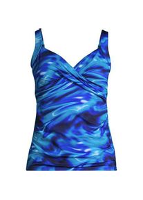 LANDS' END Tankinitop CHLORRESISTENT mit V-Ausschnitt Gemustert f&uuml;r Damen, Damen, size: regular, Blau, Nylon-Mischung, by Lands' End