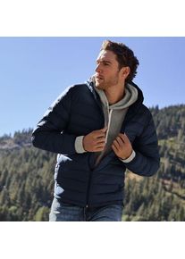 LANDS' END Ultraleichte verstaubare Daunen-Kapuzenjacke WANDERWEIGHT f&uuml;r Herren, Herren, size: regular, Blau, Polyester/Nylon, by Lands' End