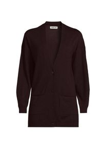 LANDS' END Langer Merino-Cardigan f&uuml;r Damen in Petite-Gr&ouml;&szlig;e, Damen, size: petite, Braun, Wolle, by Lands' End