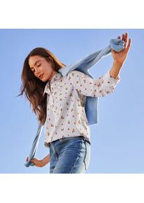 LANDS' END B&uuml;gelfreie Baumwoll-Bluse, Damen, size: regular, Wei&szlig;, Baumwolle, by Lands' End