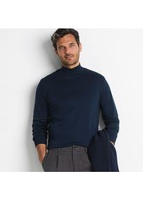 LANDS' END Supima Stehbundshirt f&uuml;r Herren, Classic Fit, Herren, size: regular, Blau, Baumwolle, by Lands' End