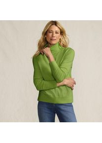 LANDS' END Merino-Pullover mit weitem Rollkragen f&uuml;r Damen in Petite-Gr&ouml;&szlig;e, Damen, size: petite, Gr&uuml;n, by Lands' End