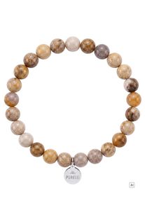 PURELEI Korallen Jade Perlenarmband