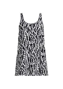 LANDS' END Badekleid mit rundem Ausschnitt in Plus-Gr&ouml;&szlig;e, Damen, size: plus, Schwarz, Elasthan/Nylon, by Lands' End