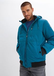 bonprix Winter-Steppjacke in Blousonform mit Kapuze, petrol, Gr.64, Gesteppter Winterblouson mit Kapuze