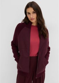 bonprix Hybridjacke Steppjacke mit Strick, rot, Gr.52, Hybridjacke, Steppjacke mit Strick