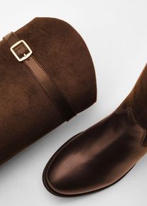 bonprix Weitschaftstiefel mit Schnalle, braun, Gr.37, Sch&ouml;ner Weitschaftstiefel mit dekorativer Schnalle