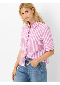 Brax Damen Bluse Style VICA FRIL bright purple, Rosa, Gr. 48
