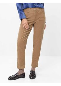 Brax Damen Cordhose Style MARA S WALNUT, Beige, Gr. 32K