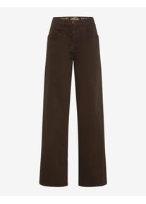 Raphaela by Brax Damen Five-Pocket-Hose Style LAURA FLARED DARK CHOCOLATE, denim dunkelbraun, Gr. 42