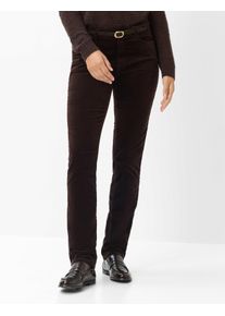 Brax Damen Five-Pocket-Hose Style CAROLA BRUNETTE, dunkelbraun, Gr. 52