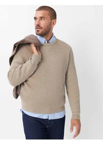 Brax Herren Strickpullover Style ROCCO cappucino, hellbraun, Gr. XXXL
