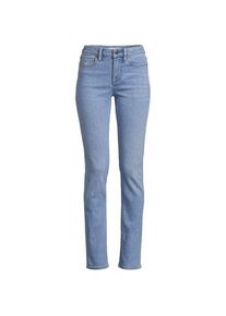 LANDS' END Straight Fit Recover Jeans Mid Waist in Plus-Gr&ouml;&szlig;e, Damen, size: plus, Blau, Elasthan/Baumwoll-Mischung/Polyester-Mischung, by Lands' End