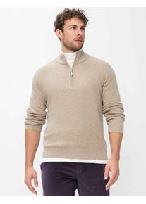 Brax Herren Strickpullover Style STEFFEN cappucino, hellbraun, Gr. L