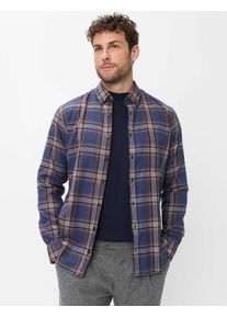 Brax Herren Karohemd Style DANIEL navy, dunkelblau, Gr. M