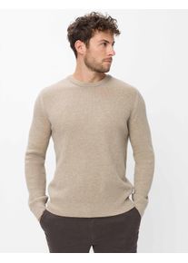 Brax Herren Strickpullover Style RICK cappucino, hellbraun, Gr. XL