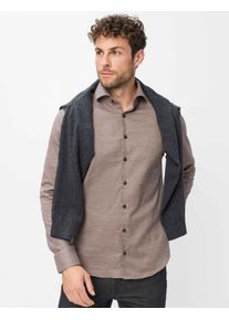 Brax Herren Hemd Style HAROLD chocolate, dunkelbraun, Gr. XS