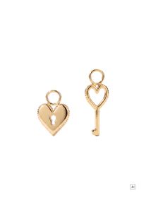 PURELEI Key To My Heart Ohrring-Charm Set