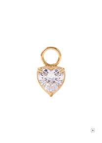 PURELEI White Heart Ohrring-Charm mit Zirkonia Steinen