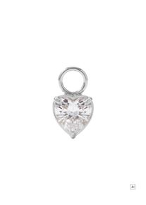 PURELEI White Heart Ohrring-Charm mit Zirkonia Steinen