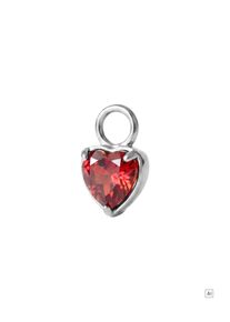 PURELEI Red Heart Ohrring-Charm mit Zirkonia Steinen