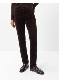Brax Damen Five-Pocket-Hose Style MARY BRUNETTE, dunkelbraun, Gr. 36K