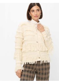 Brax Damen Cardigan Style AMELIE dark ecru, Altwei&szlig;, Gr. 42