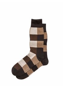 Corgi Herren Karo & Kakao-Socke Braun 63 % Wolle, 37 % Nylon