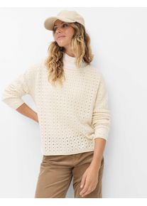 Brax Damen Strickpullover Style LESLEY dark ecru, Altwei&szlig;, Gr. 44