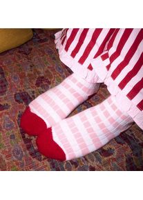 LANDS' END Lands' End x Lulu Guinness Lips Socken (3er-Set) f&uuml;r Damen, Damen, size: regular, Blau, Polyester/Polyester-Mischung, by Lands' End
