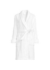 LANDS' END Knielanger Bademantel aus Baumwoll-Frottee in Plus-Gr&ouml;&szlig;e, Damen, size: plus, Wei&szlig;, by Lands' End