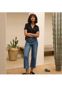 LANDS' END 7/8-Jeans mit weitem Bein in Petite-Gr&ouml;&szlig;e, Damen, size: petite, Blau, by Lands' End