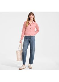 LANDS' END Soft Denim Relaxte Barrel-Jeans Mid Waist, Damen, size: regular, Blau, by Lands' End