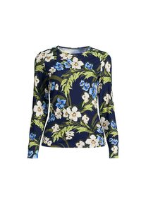 LANDS' END Schnelltrocknendes UPF 50 Sonnenschutz-Badeshirt f&uuml;r Damen, Damen, size: regular, Blau, Nylon-Mischung, by Lands' End
