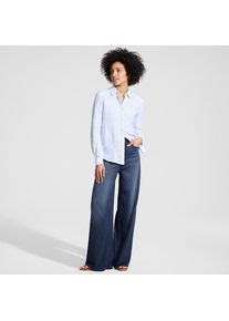 LANDS' END Starfish Knit-Jeans mit weitem Bein in Petite-Gr&ouml;&szlig;e, Damen, size: petite, Blau, Baumwoll-Mischung/Polyester-Mischung, by Lands' End