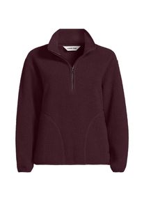 LANDS' END Teddy-Pullover mit Rei&szlig;verschluss f&uuml;r Damen, Damen, size: regular, Rot, Polyester, by Lands' End